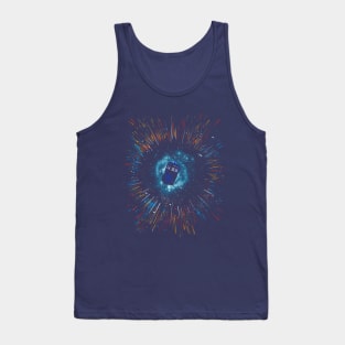 Blue box in space Tank Top